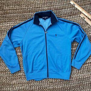 Polo Sport Ralph Lauren Performance Track Jacket Men Large Blue Vintage